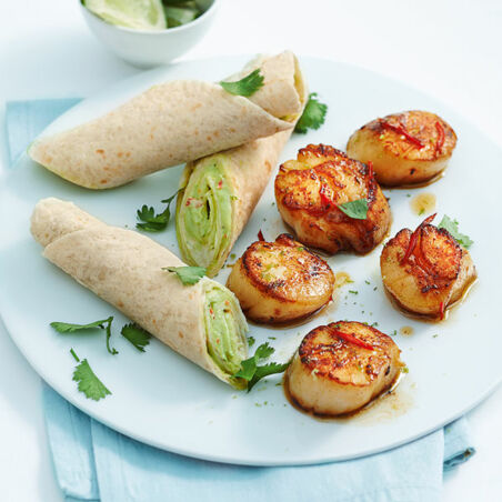 Jakobsmuscheln mit Tortillas Jakobsmuscheln mit Tortillas