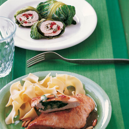 Gedämpfte Putenröllchen Gedämpfte Putenröllchen