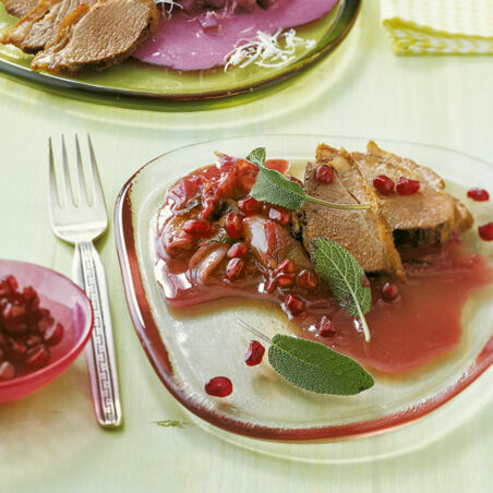 Gänsebrust mit Granatapfel Gänsebrust mit Granatapfel