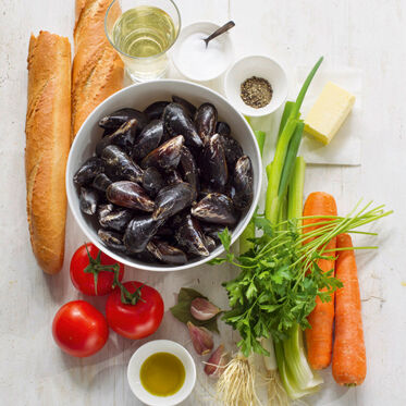 Miesmuscheln in Weißwein Miesmuscheln in Weißwein