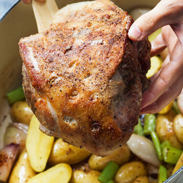 Lammkeule mit Knoblauch Lammkeule mit Knoblauch