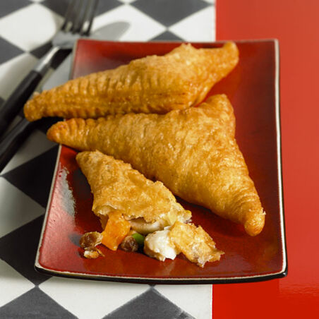 Samosas mit Seelachs und Süßkartoffeln Samosas mit Seelachs und Süßkartoffeln