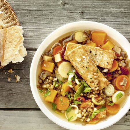 Linseneintopf mit Wintergemüse Linseneintopf mit Wintergemüse