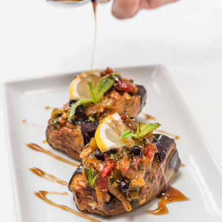 GEFÜLLTE AUBERGINEN GEFÜLLTE AUBERGINEN