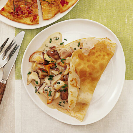 Pfannkuchen mit Pilzen Pfannkuchen mit Pilzen