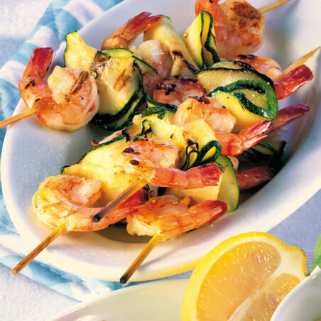 Garnelen-Zucchini-Spieße Garnelen-Zucchini-Spieße