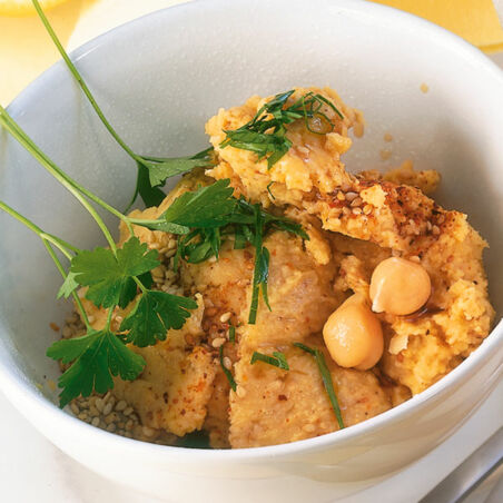 Kichererbsencreme mit Sesam Kichererbsencreme mit Sesam