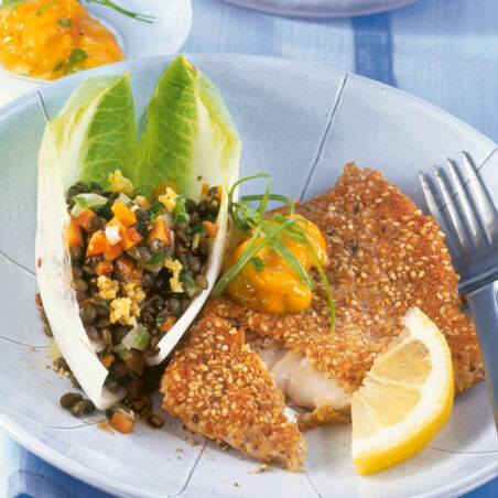 Zander in Sesamkruste Zander in Sesamkruste