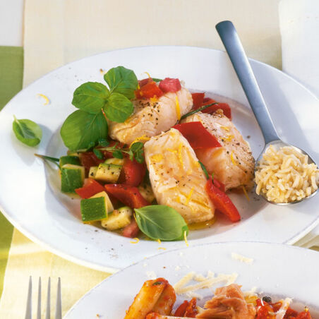 Kabeljau-Ratatouille Kabeljau-Ratatouille