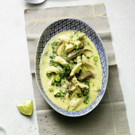 Ingwer-Spinat-Suppe mit Pute Ingwer-Spinat-Suppe mit Pute