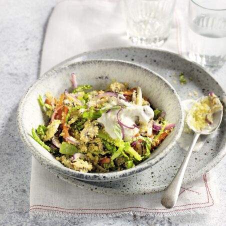 Gebratener Couscous mit Gemüse Gebratener Couscous mit Gemüse