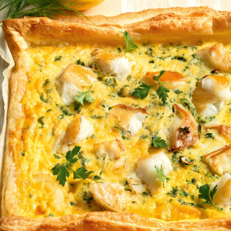 Kräuter-Heilbutt-Quiche Kräuter-Heilbutt-Quiche