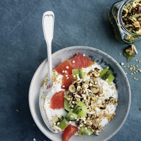 Müsliquark mit Kiwi Müsliquark mit Kiwi