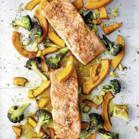 Ofenlachs mit Kürbis Ofenlachs mit Kürbis