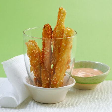 Kohlrabi-Fritten mit Tomatenmayonnaise Kohlrabi-Fritten mit Tomatenmayonnaise