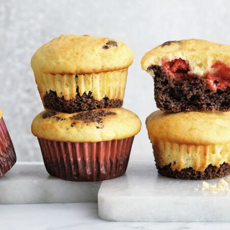 Puddingmuffins mit Beeren Puddingmuffins mit Beeren