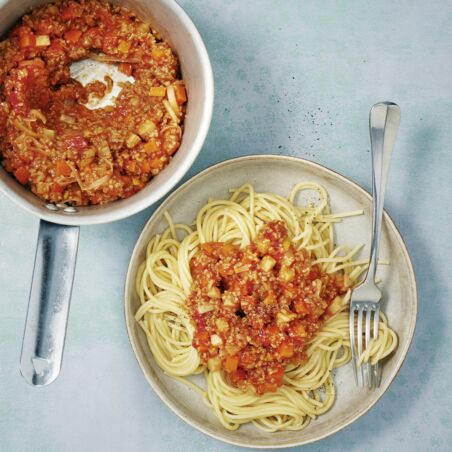 Grünkern-bolognese Grünkern-bolognese