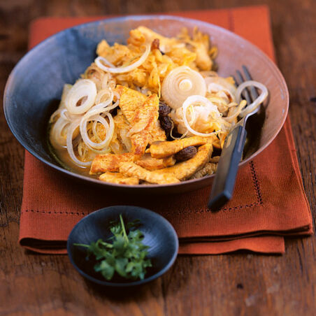 Currykraut mit Putenstreifen Currykraut mit Putenstreifen