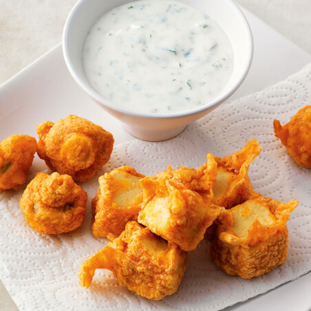 Frittierter Tofu mit Joghurtsauce Frittierter Tofu mit Joghurtsauce