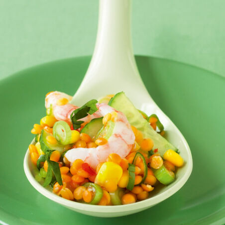 Asia-Linsensalat mit Shrimps Asia-Linsensalat mit Shrimps
