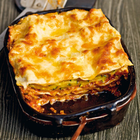 Lasagne mit Hackfleisch und gebratenem Zucchino Lasagne mit Hackfleisch und gebratenem Zucchino