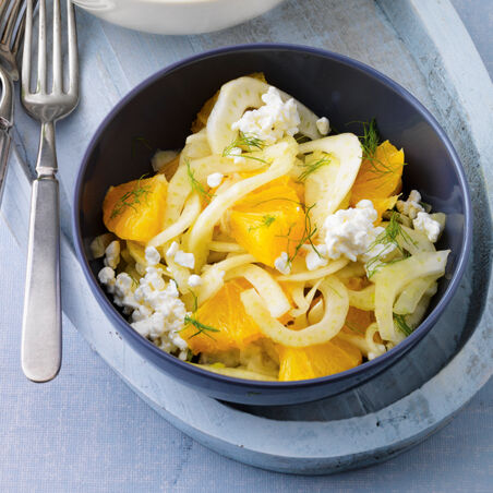 Fenchelsalat mit Orange und Frischkäse Fenchelsalat mit Orange und Frischkäse