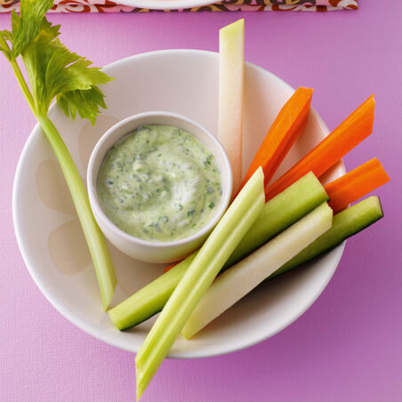 Knabberrohkost mit Quarkdip Knabberrohkost mit Quarkdip