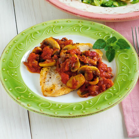 Hähnchenschnitzel à la Pizzaiola Hähnchenschnitzel à la Pizzaiola
