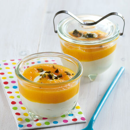 Vanillequark mit Kaki Vanillequark mit Kaki