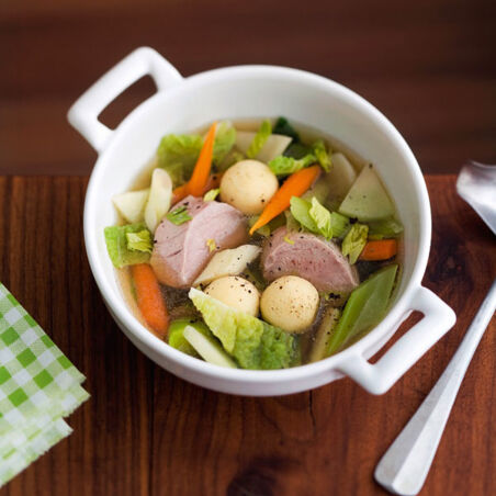 Pichelsteiner Eintopf mit Griessklösschen Pichelsteiner Eintopf mit Griessklösschen