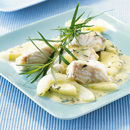 Kabeljau in Estragon-Gurken-Sahne Kabeljau in Estragon-Gurken-Sahne