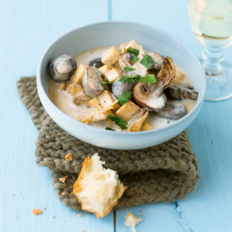 Tofuragout mit Champignons Tofuragout mit Champignons