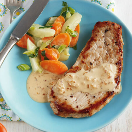 Schnitzel in Weißweinsauce Schnitzel in Weißweinsauce