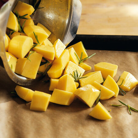 Steaks mit Rosmarinkartoffeln Steaks mit Rosmarinkartoffeln
