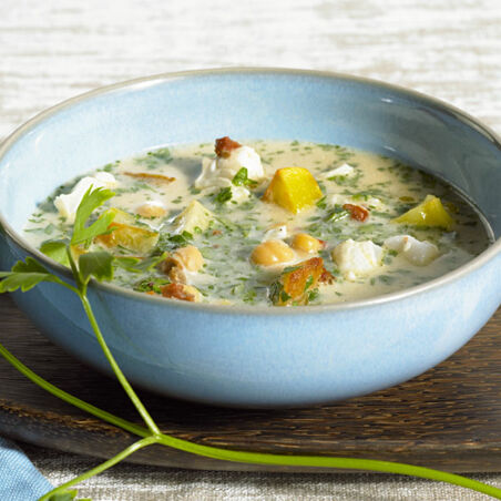 Kichererbsensuppe mit Kabeljau Kichererbsensuppe mit Kabeljau