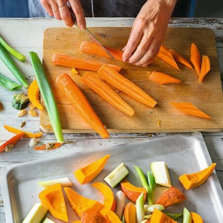 Ofengemüse mit Koriander-Dip Ofengemüse mit Koriander-Dip