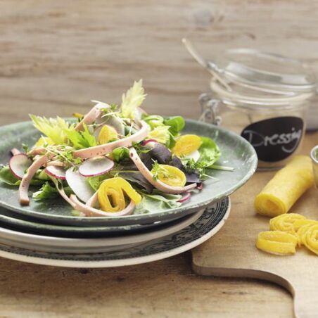 Biergartensalat mit Omelett Biergartensalat mit Omelett