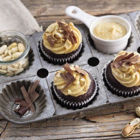 Schoko-Erdnuss-Cupcakes Schoko-Erdnuss-Cupcakes