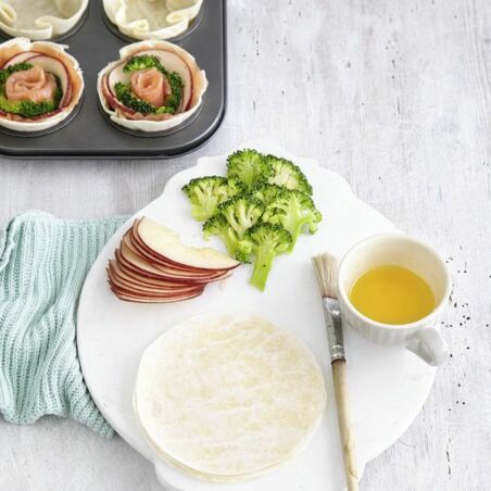 Filotörtchen mit Lachs Filotörtchen mit Lachs