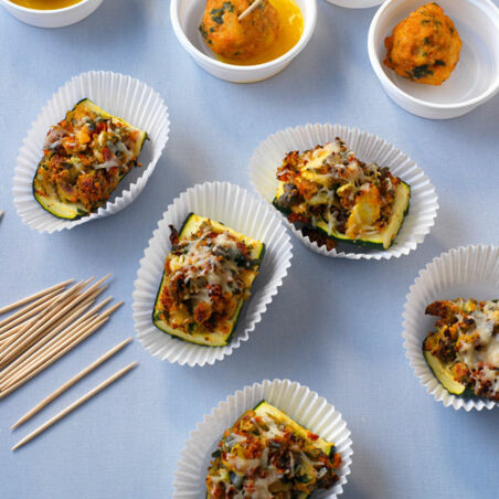 Gefüllte Zucchinistückchen Gefüllte Zucchinistückchen