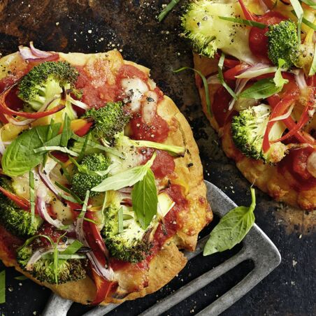 Gemüse-Naan-Pizza Gemüse-Naan-Pizza