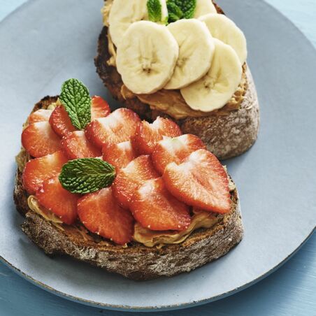 Pfannenbrot mit Erdnussbutter Pfannenbrot mit Erdnussbutter