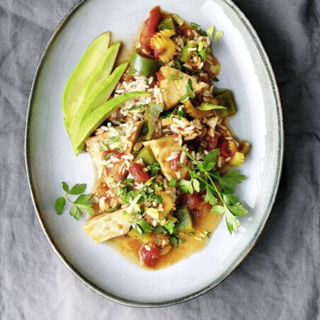 Jambalaya mit Jackfruit Jambalaya mit Jackfruit