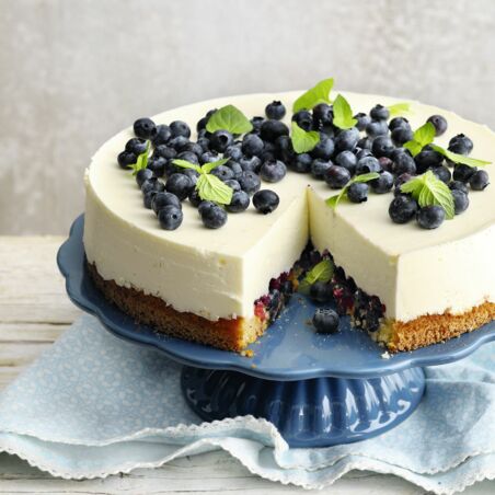 Glutenfreie Heidelbeer-Quarktorte Glutenfreie Heidelbeer-Quarktorte