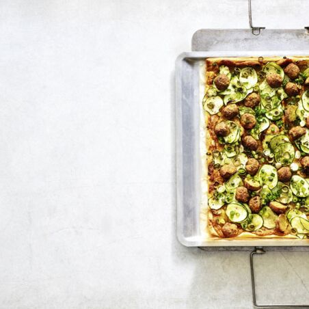 Blätterteigtarte mit Falafel Blätterteigtarte mit Falafel