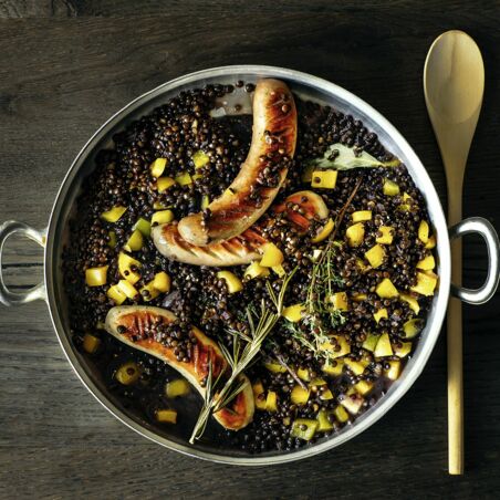 Beluga-Linsen in Rotwein Beluga-Linsen in Rotwein