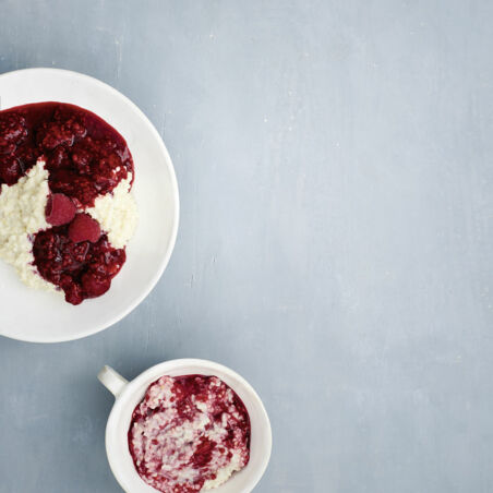 Hirse-Milchreis mit Fruchtsauce Hirse-Milchreis mit Fruchtsauce