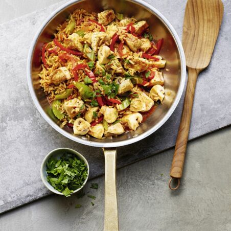 Kreolische Puten-Reis-pfanne Kreolische Puten-Reis-pfanne