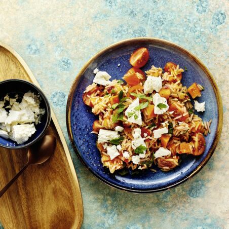 Kürbis-Reissalat mit Feta Kürbis-Reissalat mit Feta