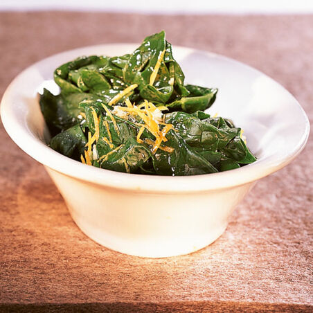 Spinat mit Zitrone Spinat mit Zitrone